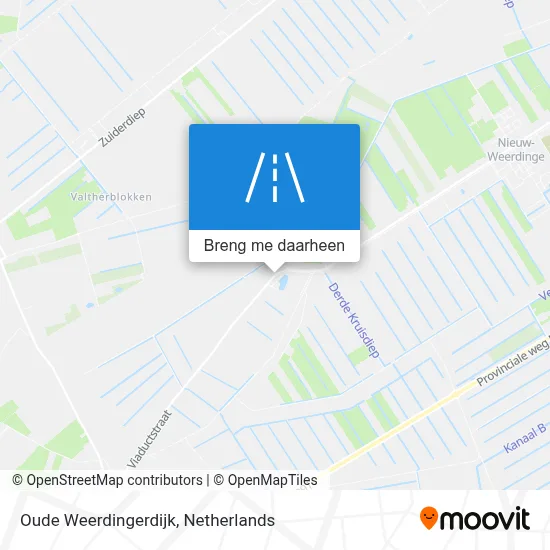Oude Weerdingerdijk kaart