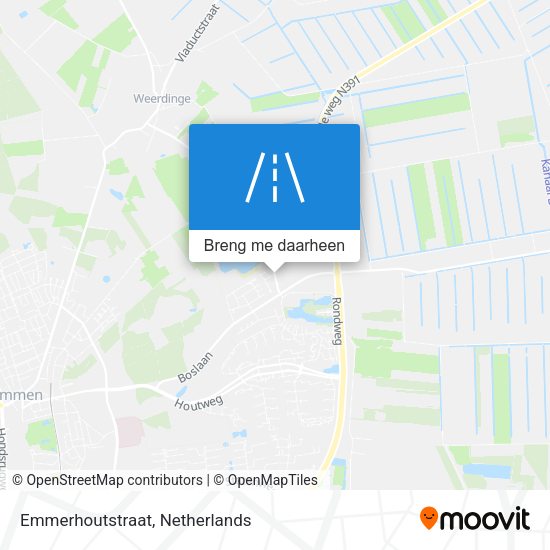 Emmerhoutstraat kaart