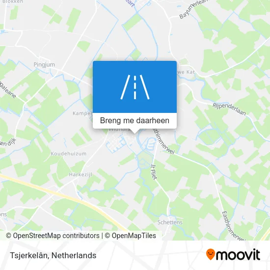 Tsjerkelân kaart