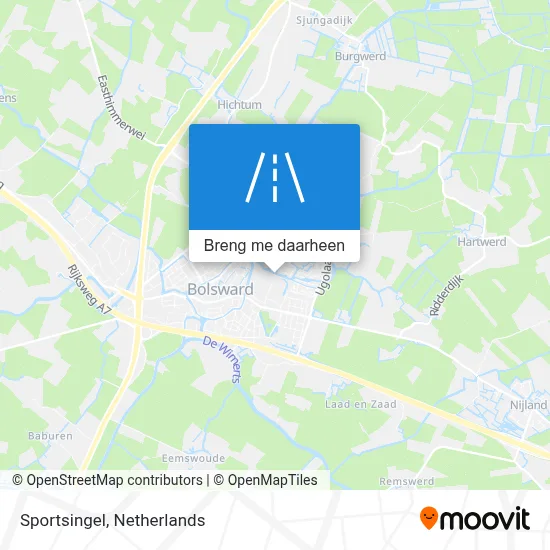 Sportsingel kaart