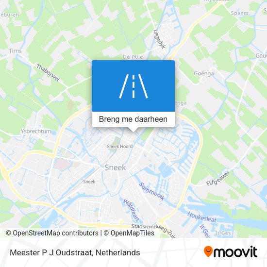 Meester P J Oudstraat kaart