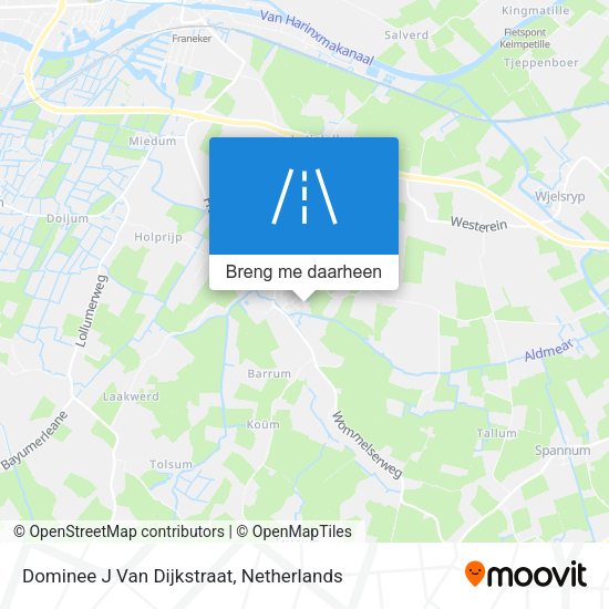Dominee J Van Dijkstraat kaart