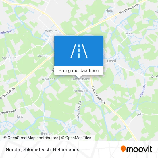 Goudtsjeblomsteech kaart