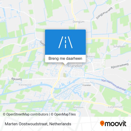Marten Oostwoudstraat kaart