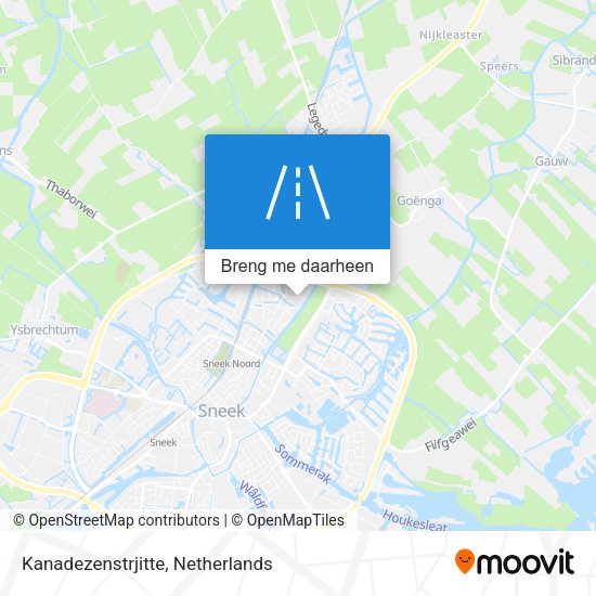 Kanadezenstrjitte kaart