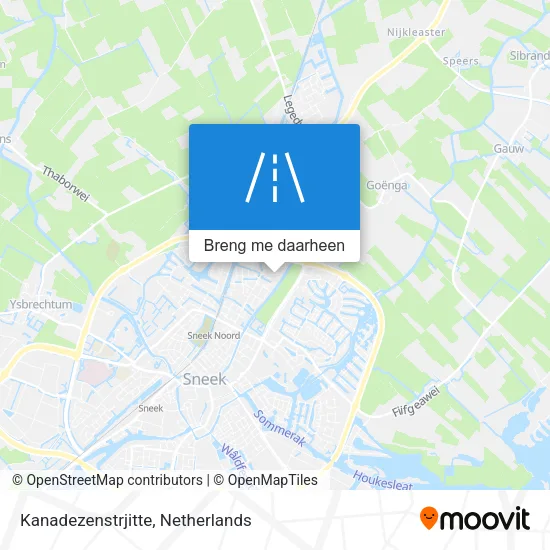 Kanadezenstrjitte kaart
