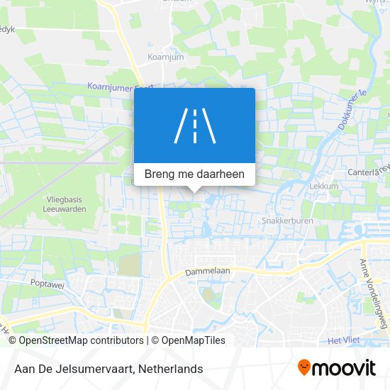 Aan De Jelsumervaart kaart
