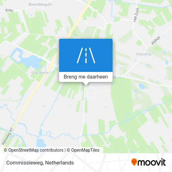 Commissieweg kaart