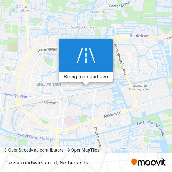 1e Saskiadwarsstraat kaart