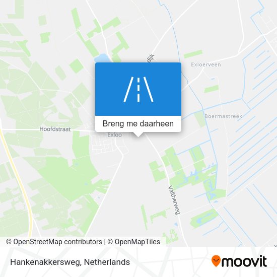 Hankenakkersweg kaart