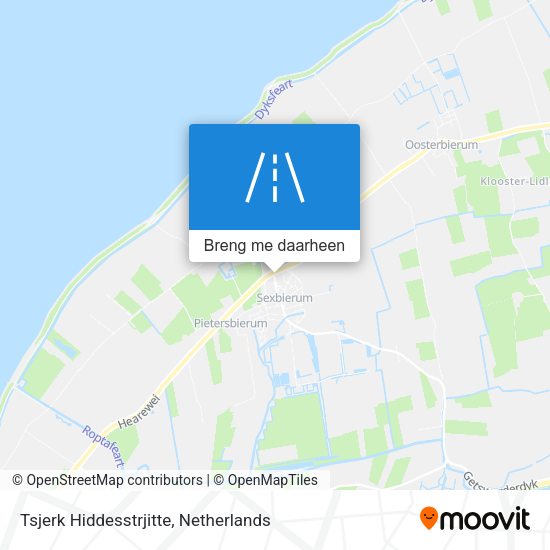 Tsjerk Hiddesstrjitte kaart