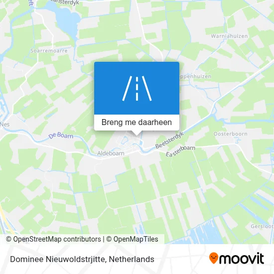 Dominee Nieuwoldstrjitte kaart