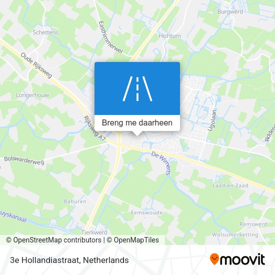 3e Hollandiastraat kaart