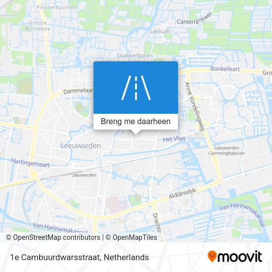 1e Cambuurdwarsstraat kaart