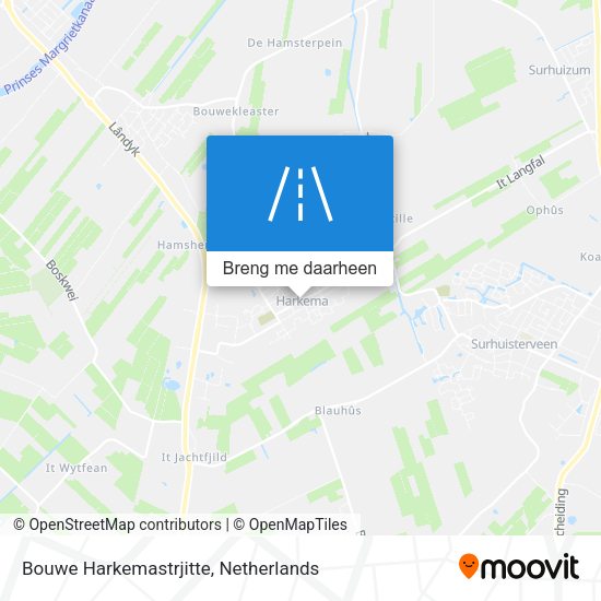 Bouwe Harkemastrjitte kaart