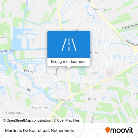 Martinus De Boerstraat kaart