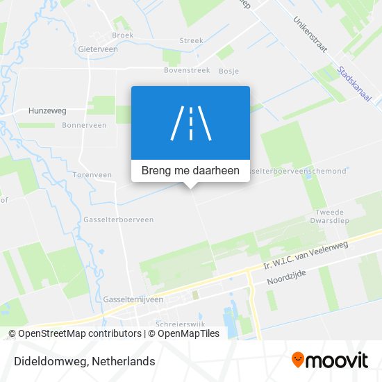 Dideldomweg kaart