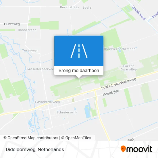 Dideldomweg kaart