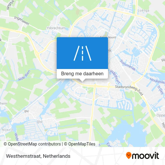 Westhemstraat kaart