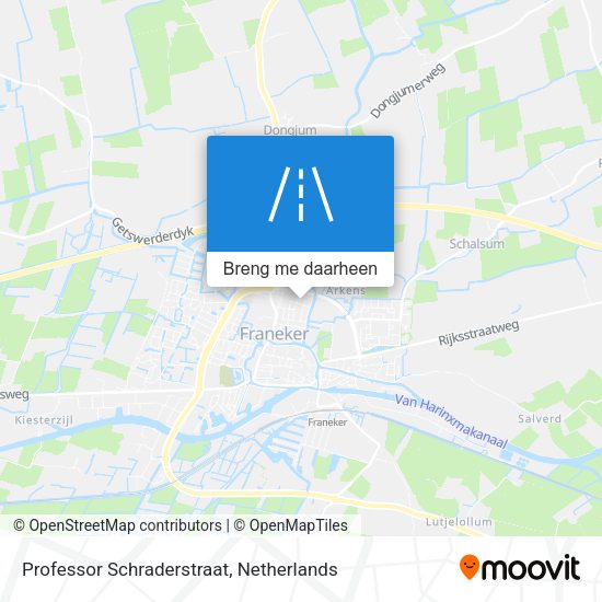 Professor Schraderstraat kaart