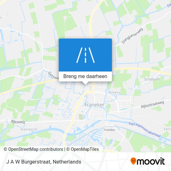 J A W Burgerstraat kaart