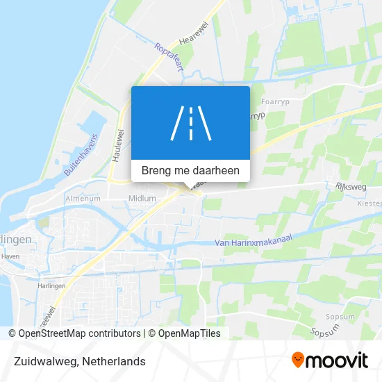 Zuidwalweg kaart