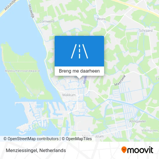 Menziessingel kaart