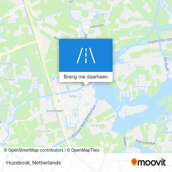 Huzebosk kaart