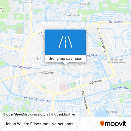 Johan Willem Frisostraat kaart