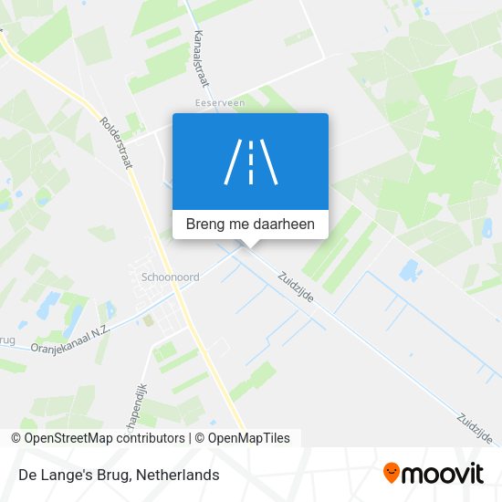 De Lange's Brug kaart