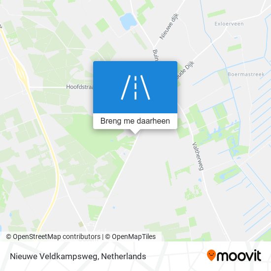 Nieuwe Veldkampsweg kaart