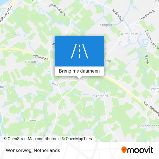 Wonserweg kaart