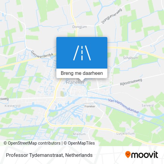 Professor Tydemanstraat kaart