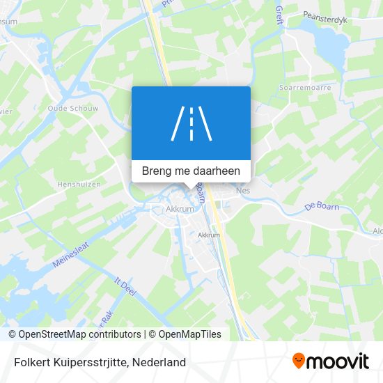 Folkert Kuipersstrjitte kaart