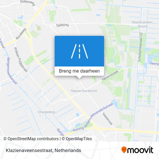 Klazienaveensestraat kaart