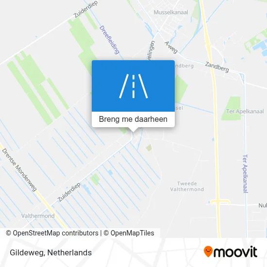 Gildeweg kaart