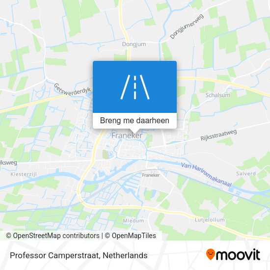 Professor Camperstraat kaart
