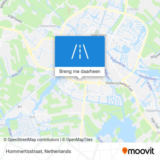 Hommertsstraat kaart