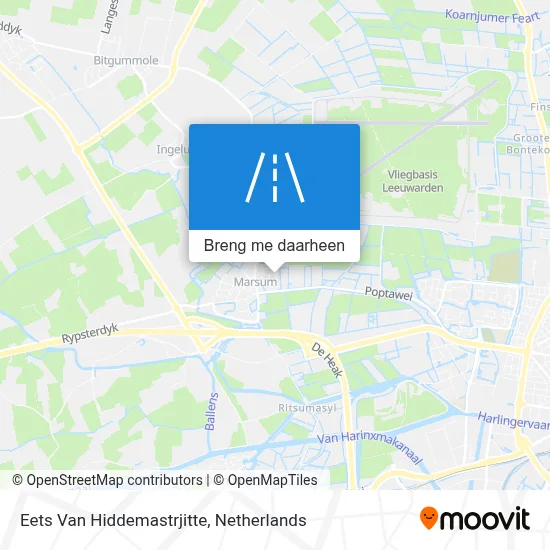 Eets Van Hiddemastrjitte kaart