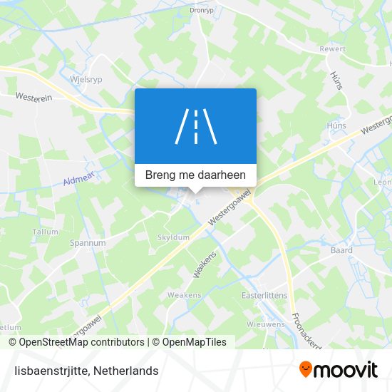 Iisbaenstrjitte kaart