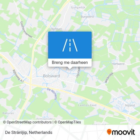 De Strânljip kaart