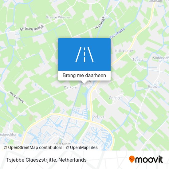 Tsjebbe Claeszstrjitte kaart