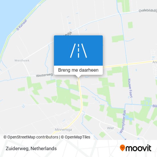 Zuiderweg kaart