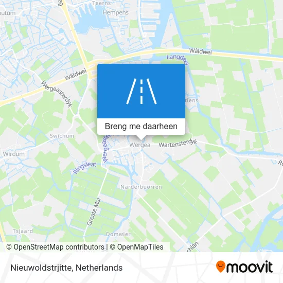 Nieuwoldstrjitte kaart