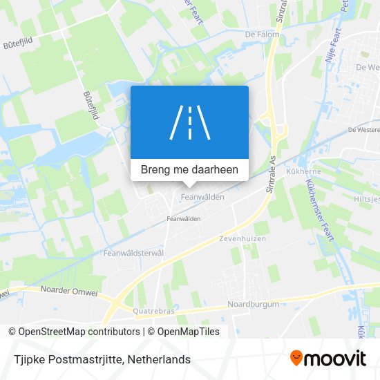 Tjipke Postmastrjitte kaart