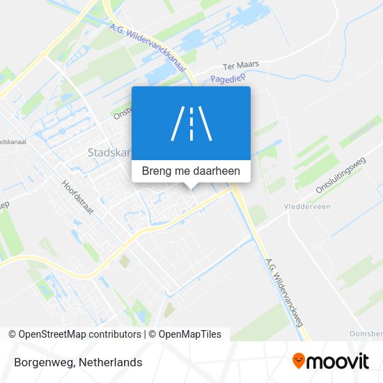 Borgenweg kaart