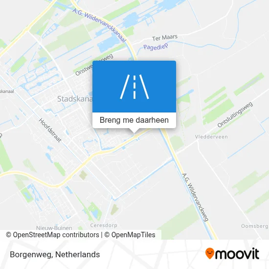 Borgenweg kaart