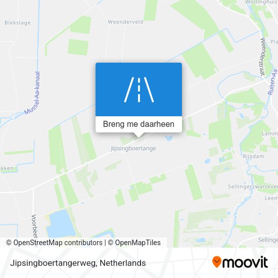 Jipsingboertangerweg kaart