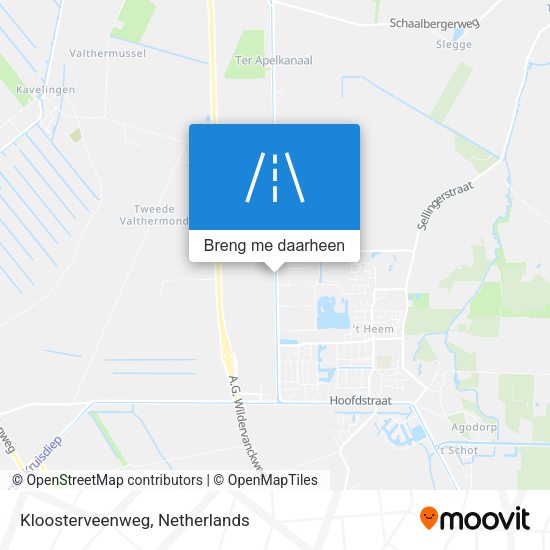 Kloosterveenweg kaart