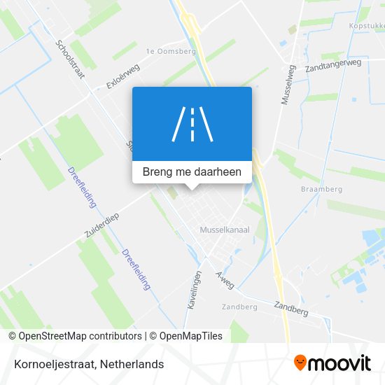 Kornoeljestraat kaart